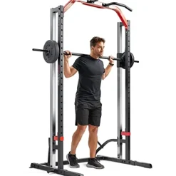 Sunny Health & Fitness Smith Machine Squat Rack Essential Series Black
