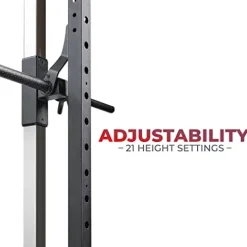 Sunny Health & Fitness Smith Machine Squat Rack Essential Series Black
