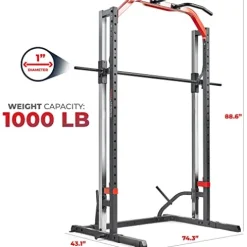 Sunny Health & Fitness Smith Machine Squat Rack Essential Series Black