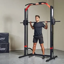 Sunny Health & Fitness Smith Machine Squat Rack Essential Series Black