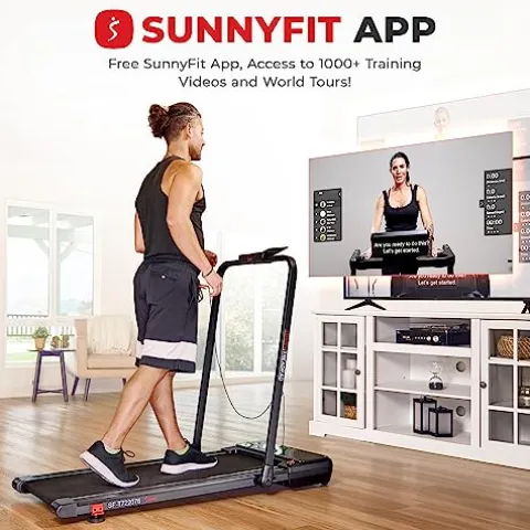Sunny Health & Fitness Treadpad® Pacer Dual Mode Treadmill Black
