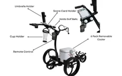 Super E Caddy The Pro Wireless Remote Control Electric Golf Cart Black