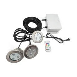 SUPERIOR POND Fountain Color Changing Light Kit 3X RGB 9-Watt Fixtures