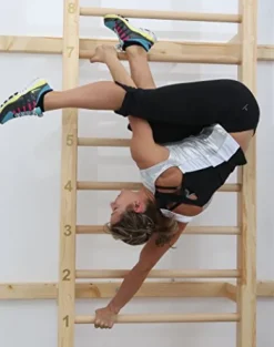 Suples® Wall Stall Bars Pull Up Push Up Strength Training Core Bar Workout MMA Wrestling UFC Judo Training Bars Black Orange