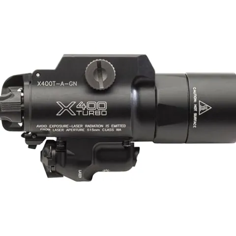 SureFire X400T High-Candela LED WeaponLight with Green Laser Black