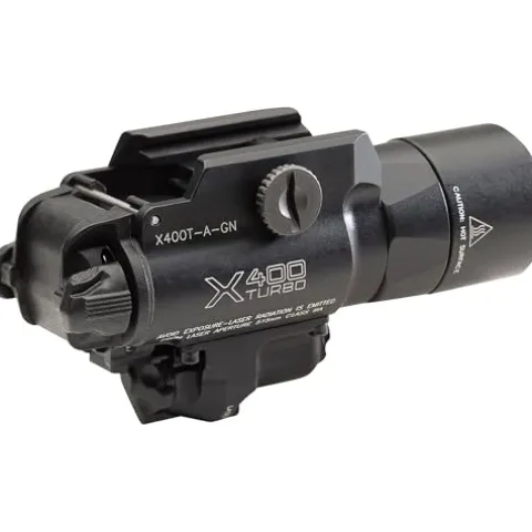 SureFire X400T High-Candela LED WeaponLight with Green Laser Black