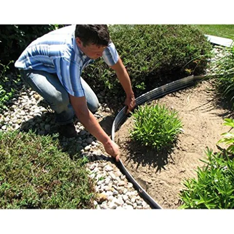 Sure-Loc 1/8″ x 4″ x 8′ Professional Aluminum Landscape Edging Black