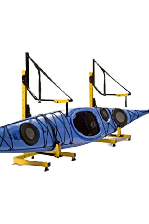 Suspenz Kayak Storage Rack, 2-Boat Free Standing – Yellow