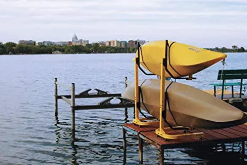 Suspenz Kayak Storage Rack, 2-Boat Free Standing – Yellow