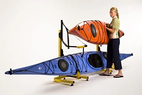 Suspenz Kayak Storage Rack, 2-Boat Free Standing – Yellow