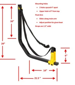 Suspenz Kayak Storage Rack 2-Boat Free Standing – Black