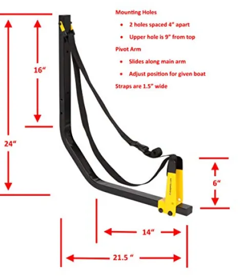 Suspenz Kayak Storage Rack 2-Boat Free Standing – Black