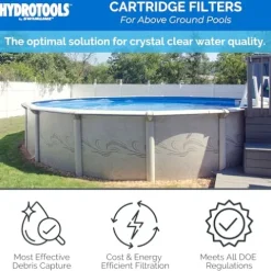 Swimline HYDROTOOLS Sure-Flo Pool Cartridge Filter Pump 100 SQ FT Cleaner System VARIABLE DUAL 2-SPEED 1.5 HP Gray