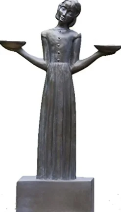 Sylvia Shaw Judson Collection Bird Girl with Pedestal Bronze Finish 28h