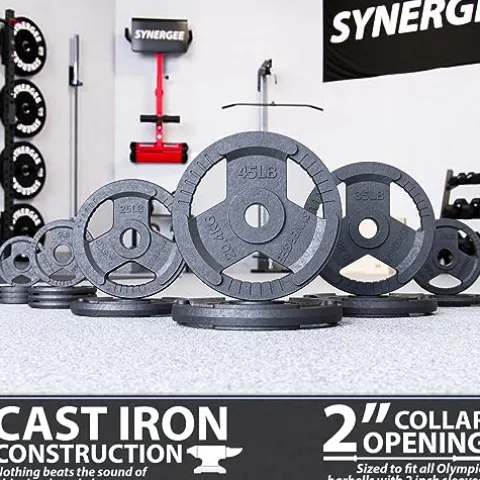 Synergee Cast Iron Weight Plates 260lb Set