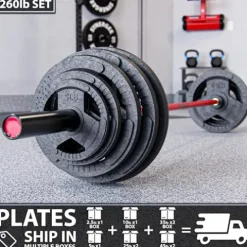 Synergee Cast Iron Weight Plates 260lb Set