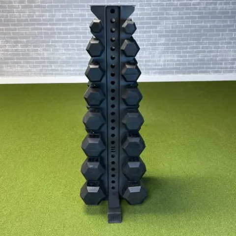 Synergy Custom Fitness 8-Tier Vertical Dumbbell Storage Rack – DBRK8 (Grey)