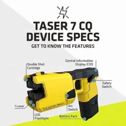 Taser Professional Series Personal and Home Defense Kit Taser 7CQ Yellow