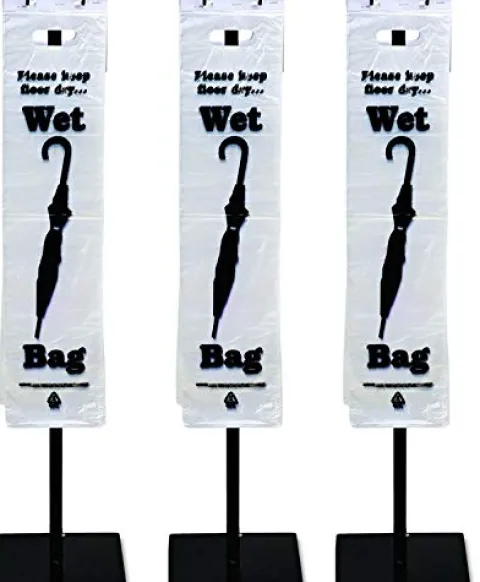 Tatco 57010 Wet Umbrella Bag Clear, 7w x 31h, 1000/Box, Pack of 4