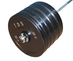 TDS 400 lb Bumper Plate Set with Olympic Bar and Collars