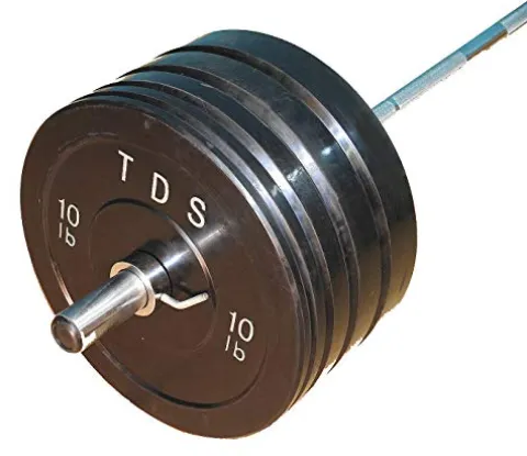 TDS 300 lb Olympic Weight Set with Rubber Bumper Plates, Iron Plates, and Olympic Bar