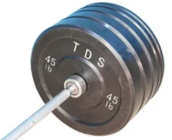 TDS 300 lb Olympic Weight Set with Rubber Bumper Plates, Iron Plates, and Olympic Bar
