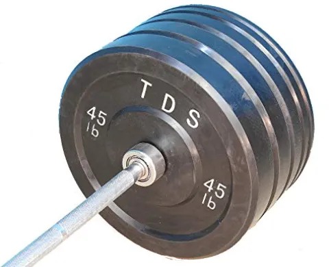 TDS 300 lb Olympic Weight Set with Rubber Bumper Plates, Iron Plates, and Olympic Bar