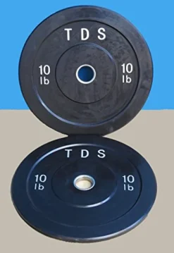 TDS Premium Quality Virgin Rubber Bumper Plate Set for CrossFit Training