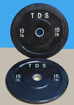TDS Premium Quality Virgin Rubber Bumper Plate Set for CrossFit Training