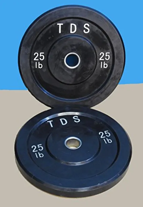 TDS Premium Quality Virgin Rubber Bumper Plate Set for CrossFit Training