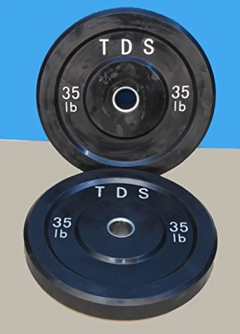 TDS Premium Quality Virgin Rubber Bumper Plate Set for CrossFit Training