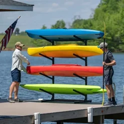 Teal Triangle Freestanding Standup Paddle Board and Surfboard Rack Black