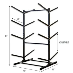 Teal Triangle Freestanding G-Watersport 8 Kayak and SUP Outdoor Storage Rack Black