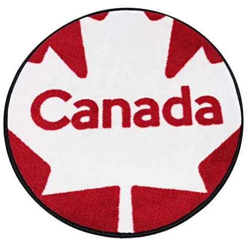 Team Tables Canada Hockey Table Black Table Top with Canada Puck Mat