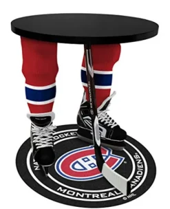 Team Tables Montreal Hockey Table Black Table Top w/ Montreal Puck Mat