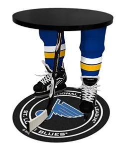 Team Tables St. Louis Hockey Table Black Table Top with St. Louis Puck Mat