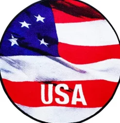 Team Tables United States Hockey Table Black Table Top with United States Puck Mat