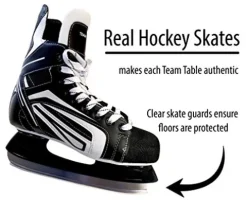 Team Tables Vancouver Hockey Table Black Table Top with Vancouver Puck Mat