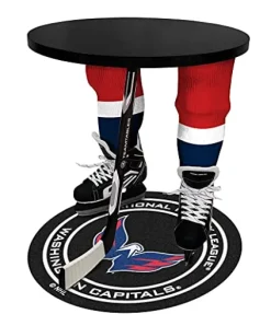 Team Tables Washington Hockey Table Black Table Top with Washington Puck Mat