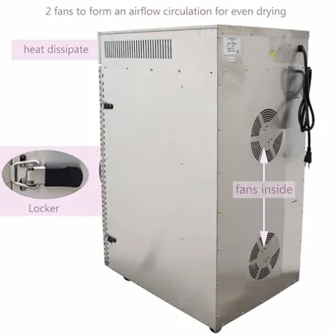 TECHTONGDA Commercial 16-Layer Food Dehydrator Rotary Dryer Stainless Steel