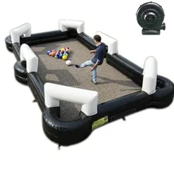 TECHTONGDA Inflatable Soccer Pool Backyard Game 16.4×9.8ft Football Field Table