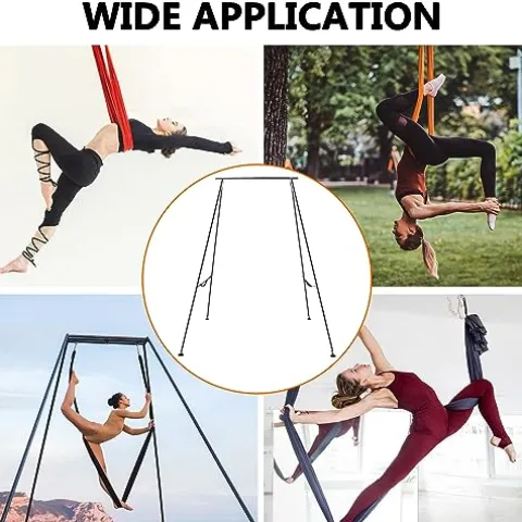 TECSPACE Adjustable Height Aerial Yoga Frame & Hammock Light Purple