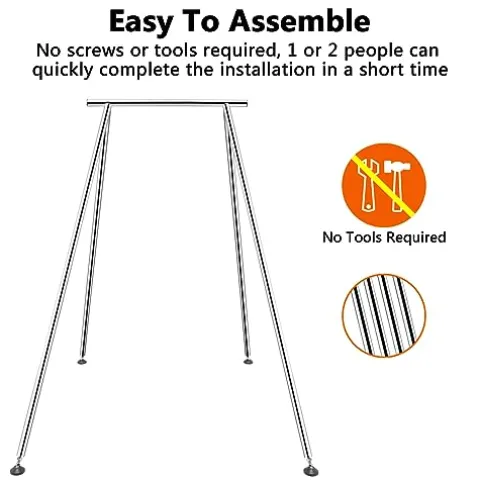 TECSPACE Adjustable Height Aerial Yoga Frame & Hammock Light Purple