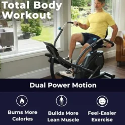 Teeter FreeStep LT1 Recumbent Cross Trainer and Elliptical Black