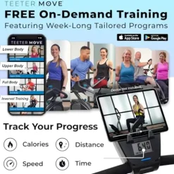 Teeter FreeStep LT1 Recumbent Cross Trainer and Elliptical Black