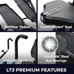 Teeter FreeStep Recumbent Cross Trainer and Elliptical (LT3) Black