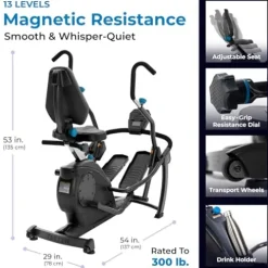 Teeter FreeStep Recumbent Cross Trainer and Elliptical (LT3) Black