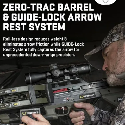 TenPoint TRX 515 Crossbow Vektra – Fastest & Most Accurate with ACUslide MAXX, EVO-X Elite Scope & 3 CenterPunch HPX Arrows