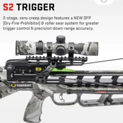 TenPoint Turbo X Crossbow Vektra – 415 FPS with 100-Yard RangeMaster Scope & ACUslide System