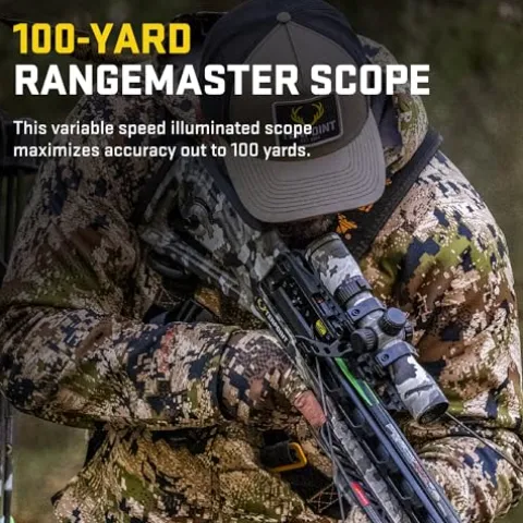 TenPoint Turbo X Crossbow Vektra – 415 FPS with 100-Yard RangeMaster Scope & ACUslide System